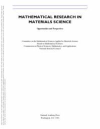 cover of the book Mathematical Research in Materials Science : Opportunities and Perspectives