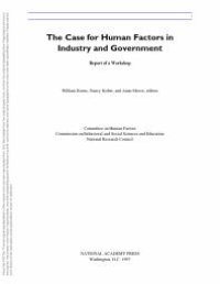 cover of the book The Case for Human Factors in Industry and Government : Report of a Workshop