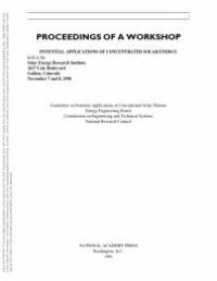 cover of the book Potential Applications of Concentrated Solar Energy : Proceedings of a Workshop