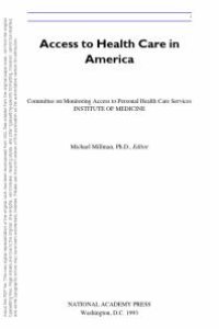 cover of the book Access to Health Care in America