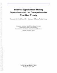 cover of the book Seismic Signals from Mining Operations and the Comprehensive Test Ban Treaty : Comments on a Draft Report by a Department of Energy Working Group