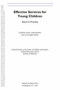 cover of the book Effective Services for Young Children : Report of a Workshop