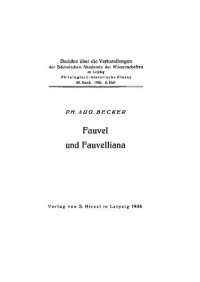 cover of the book Fauvel und Fauvelliana