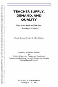 cover of the book Teacher Supply, Demand, and Quality : Policy Issues, Models, and Data Bases