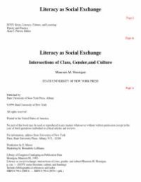 cover of the book Literacy As Social Exchange : Intersections of Class, Gender, and Culture