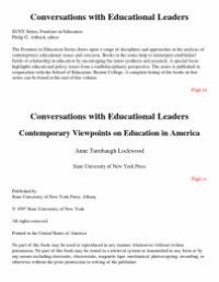 cover of the book Conversations with Educational Leaders : Contemporary Viewpoints on Education in America