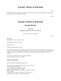 cover of the book Systemic Violence in Education : Promise Broken