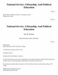 cover of the book National Service, Citizenship, and Political Education