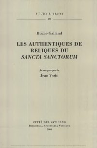 cover of the book Les authentiques de reliques du Sancta Sanctorum