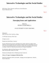 cover of the book Interactive Technologies and the Social Studies : Emerging Issues and Applications