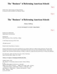 cover of the book The Business of Reforming American Schools