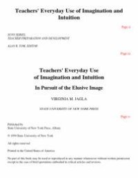 cover of the book Teachers' Everyday Use of Imagination and Intuition : In Pursuit of the Elusive Image