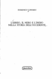 cover of the book L'ebreo, il nero e l'indio nella storia dell'Occidente