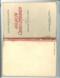 cover of the book aulas de canto orfeonico