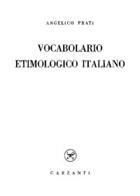 cover of the book Vocabolario etimologico italiano