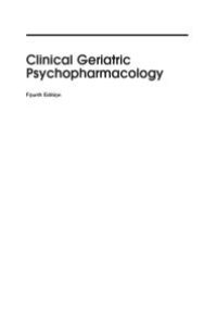 cover of the book Clinical Geriatric Psychopharmacology