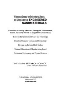 cover of the book A Research Strategy for Environmental, Health, and Safety Aspects of Engineered Nanomaterials