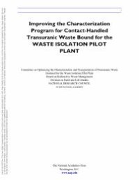 cover of the book Improving the Characterization Program for Contact-Handled Transuranic Waste Bound for the Waste Isolation Pilot Plant