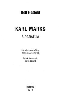 cover of the book Karl Marks : biografija