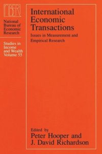 cover of the book International Economic Transactions: Issues in Measurement and Empirical Research