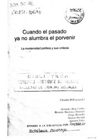 cover of the book Cuando el pasado ya no alumbra el porvenir