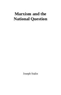 cover of the book Marxism and the National Question