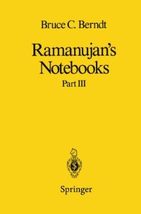 cover of the book Ramanujan’s Notebooks: Part III