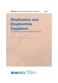 cover of the book Diophantus and Diophantine Equations (Dolciani Mathematical Expositions, 54)