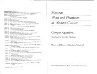 cover of the book Stanzas: Word and Phantasm in Western Culture 