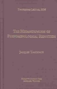 cover of the book The Metamorphoses of Phenomenological Reduction