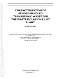 cover of the book Characterization of Remote-Handled Transuranic Waste for the Waste Isolation Pilot Plant : Interim Report