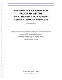 cover of the book Review of the Research Program of the Partnership for a New Generation of Vehicles : Second Report