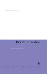 cover of the book Private Education : Tradition and Diversity