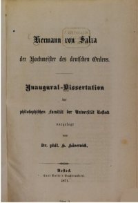 cover of the book Hermann von Salza, der Hochmeister des Deutschen Ordens