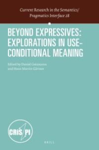 cover of the book Beyond Expressives: Explorations in Use-Conditional Meaning