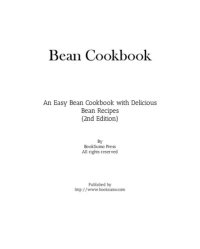 cover of the book Bean Cookbook: An Easy Bean Cookbook with Delicious Bean Recipes