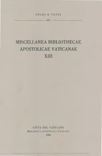 cover of the book Miscellanea Bibliothecae Apostolicae Vaticanae