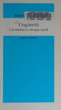 cover of the book Ungaretti. Un ritratto e cinque studi