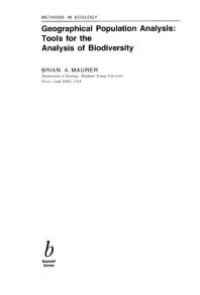 cover of the book Geographical Population Analysis : Tools for the Analysis of Biodiversity