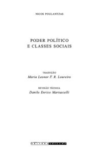 cover of the book Poder político e classes sociais