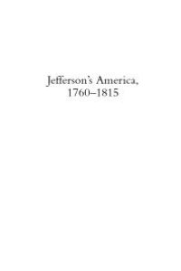 cover of the book Jefferson's America, 1760–1815