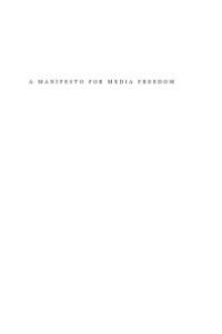 cover of the book Manifesto for Media Freedom