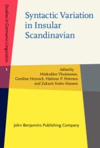 cover of the book Syntactic Variation in Insular Scandinavian