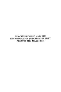 cover of the book Rin-Chen-Bzaṅ-Po and the Renaissance of Buddhism in Tibet around the Millenium