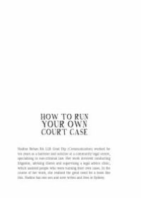 cover of the book How to Run Your Own Court Case : A Practical Guide to Representing Yourself in Non-Criminal Cases