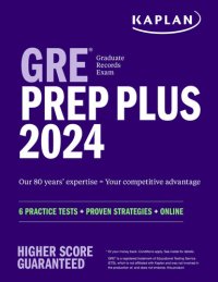 cover of the book GRE Prep Plus 2024: 6 Practice Tests + Proven Strategies + Online