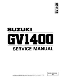 cover of the book Suzuki GV1400 Cavalcade Service Manual