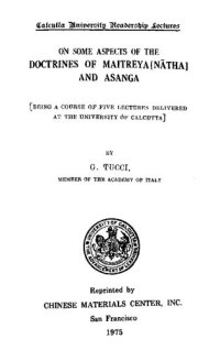 cover of the book On Some Aspects of the Doctrines of Maitreya [Nātha] and Asanga