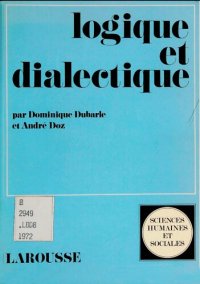 cover of the book Logique et dialectique