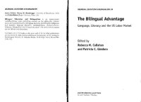 cover of the book The bilingual advantage